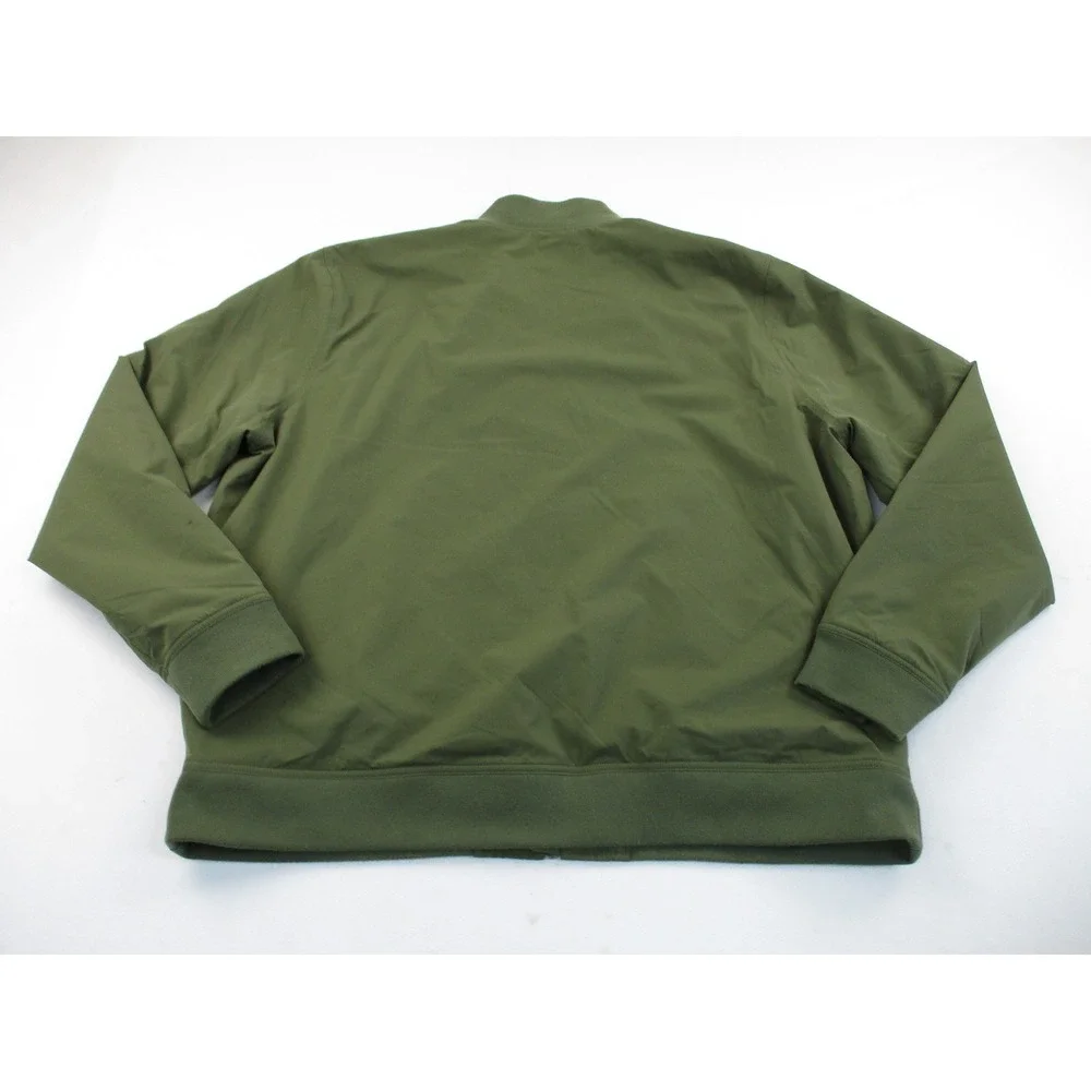 Banana Republic Bomber Jacket Mens 2XL Olive Green Full Zip Lightweight Utility